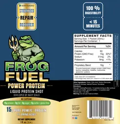 Label for Power Protein Berry Flavored