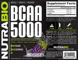Label for BCAA 5000 Grape