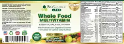 Label for Whole Food Multivitamin