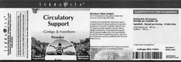 Label for Circulatory Support - Ginkgo & Hawthorn Powder