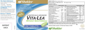 Vita-Lea without Iron Formula