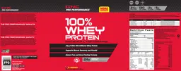 Label for 100% Whey Protein Vanilla Cream