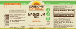 Label for Magnesium 500 mg