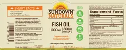 Label for Fish Oil 1000 mg