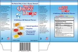 Label for Sugar Free Queasy Drops