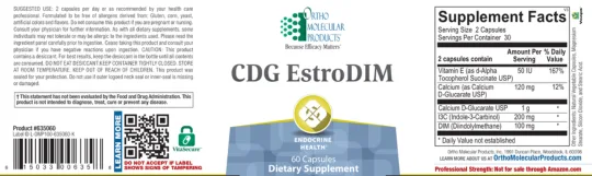 Label for CDG EstroDIM