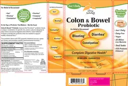 Label for Colon & Bowel Probiotic