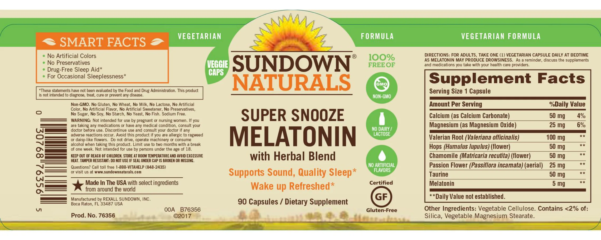 Label for Super Snooze Melatonin