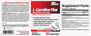 Label for L-Carnitine Plus Raspberry Ketones Raspberry Ketones