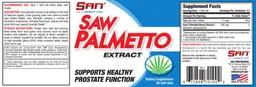 Label for Saw Palmetto Extract