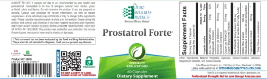 Label for Prostatrol Forte