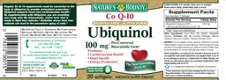 Label for Ubiquinol 100 mg