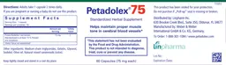 Label for Petadolex 75