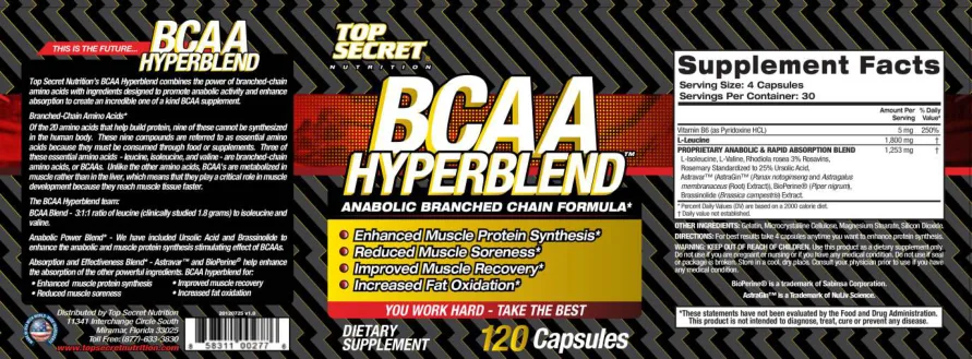 Label for BCAA Hyperblend