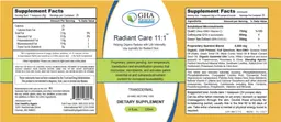 Label for Radiant Care 11:1