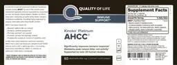 Label for Kinoko Platinum AHCC