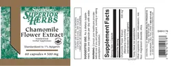 Label for Chamomile Flower Extract 500 mg