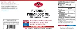 Label for Evening Primrose Oil 1,300 mg