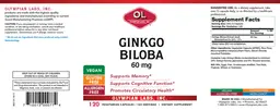 Label for Ginkgo Biloba 60 mg