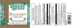 Label for Red Orange Complex 500 mg