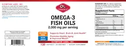 Label for Omega-3 Fish Oils 2,000 mg