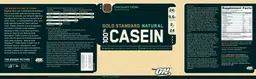 Label for Gold Standard Natural 100% Casein Chocolate Creme