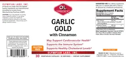Label for Garlic Gold with Cinnamon