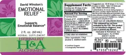 Label for David Winston's Emotional Relief