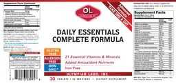 Label for Daily Essentials Complete Formula