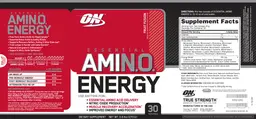 Label for Essential Amin.O. Energy Fruit Punch