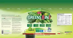 Label for Greens 8 in 1 Blueberry