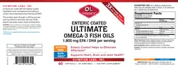 Label for Enteric Coated Ultimate Omega-3 Fish Oils