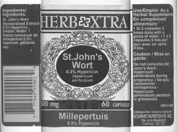 Label for St. John's Wort 0.3% Hypericin