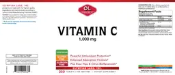 Label for Vitamin C 1,000 mg