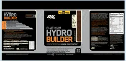 Label for Platinum Hydro Builder Chocolate Shake