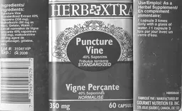 Label for Puncture Vine 40% Saponins