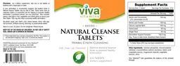 Label for Natural Cleanse Tablets