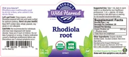 Label for Rhodiola Root