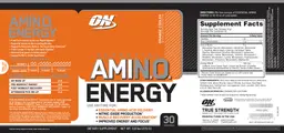 Label for Essential Amin.O. Energy Orange Cooler