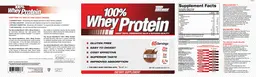 Label for 100% Whey Protein Chocolate Ice Cream
