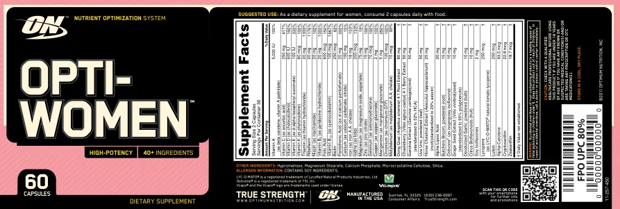 Label for Opti-Women