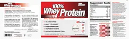 Label for 100% Whey Protein Vanilla Cream