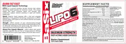 Label for Lipo 6 Maximum Strength