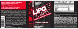 Label for Lipo 6 Black