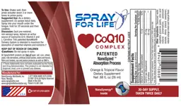 Label for CoQ10 Complex Orange & Tropical Flavor