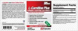 Label for L-Carnitine Plus Green Coffee Extract
