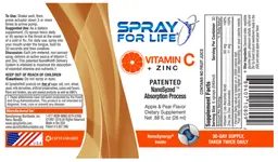 Label for Vitamin C + Zinc Apple & Pear Flavor