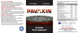 Label for Pavaxin