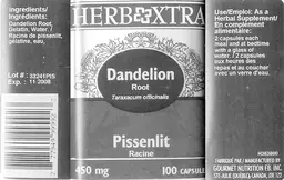 Label for Dandelion Root