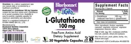 Label for L-Glutathione 100 mg